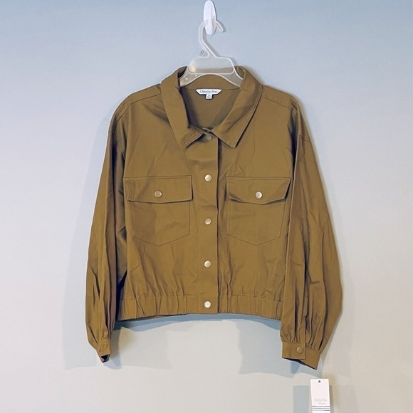 NWT size 2x color mustard Ophelia Roe 5 button down cropped jacket - Picture 2 of 8